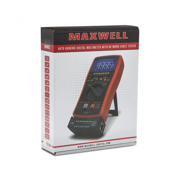 Multiméter Digitális Maxwell automata kábel teszterrel 25334