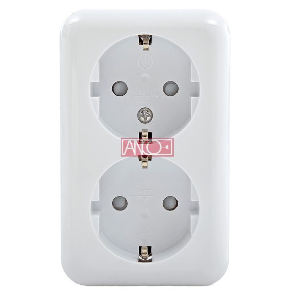 Austin 2-es földelt dugalj, falon kívüli