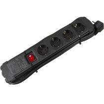 Asztali elosztó 4-es, kapcsolóval, 2m