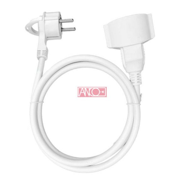 Lengő hosszabbitó 5m, lapos dugóval H05VV-F 3x1.5 mm² kábellel