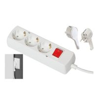 Asztali elosztó 3-as, lapos dugó, 1,4m