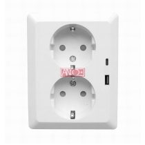 Olympic dugaszolóaljzat 2 USB csatlakozóval