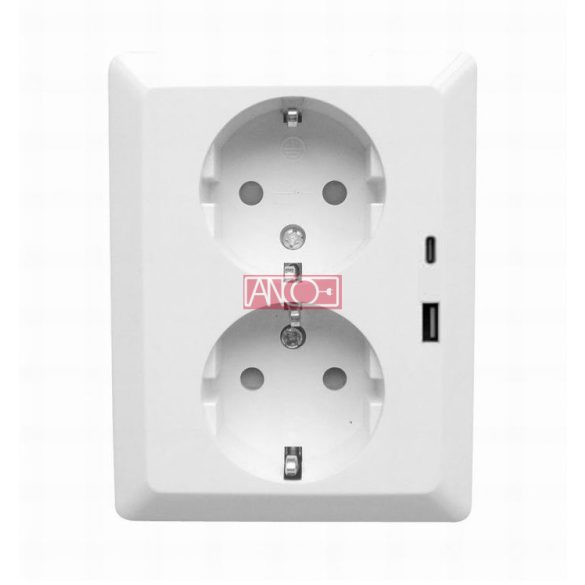 Olympic dugaszolóaljzat 2 USB csatlakozóval