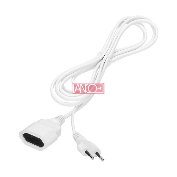Lengő hosszabbító Euro dugóval, 1,5m - H03VVH2-F 2x0.75 mm² kábellel