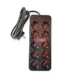 Asztali hosszabbító, 10-es, 2m, fekete H05VV-F 3G1.5 mm²