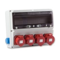   SZERELT IPARI DOBOZ 360×300MM 18MODUL(5×16A-IP44)×2+(5×32A-IP44)×2+(1×16A)×2