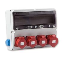   SZERELT IPARI DOBOZ 360×300MM 18MODUL(5×16A-IP44)×3+(5×32A-IP44)×1+(1×16A)×2