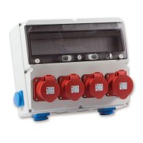   SZERELT IPARI DOBOZ 360×300MM 18MODUL(5×16A-IP44)×3+(5×32A-IP44)×1+(1×16A)×4