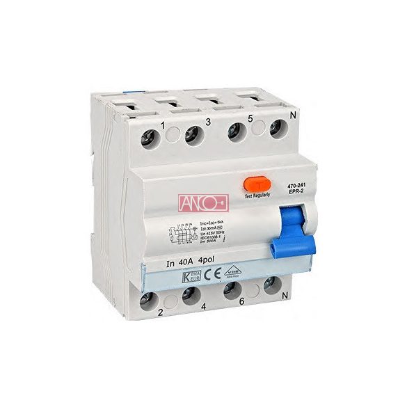 Fi relé 4P 40A 30mA 6KA