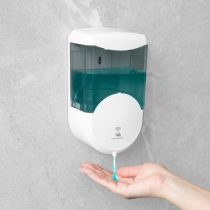   Szenzoros szappanadagoló - 600 ml - fali - elemes - füst színű 51120B