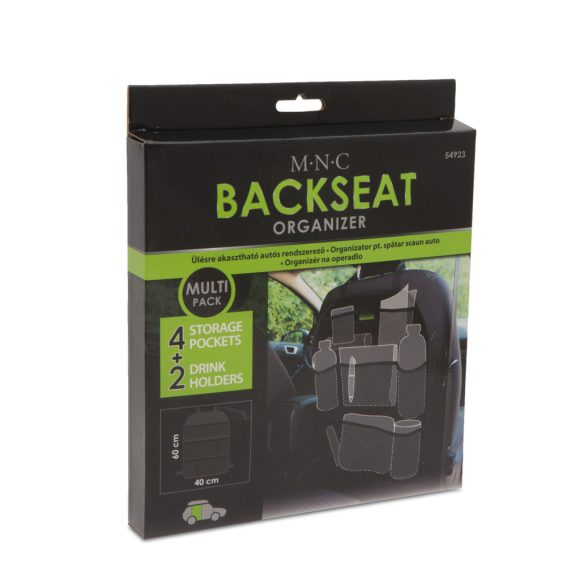 Ülésre akasztható autós rendszerező - 6 zseb - 42 x 59 cm 54923
