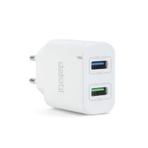 Delght USB Hálózati adapter 2xUSB fehér 55045-2WH