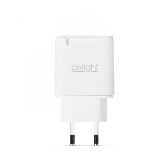 Delght USB Hálózati adapter 2xUSB fehér 55045-2WH