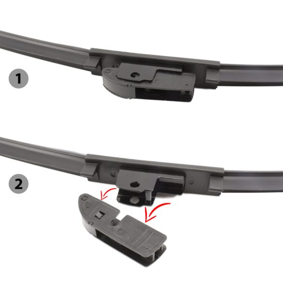 Ablaktörlő 16"/40 cm - 10 db adapterrel
