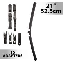 Ablaktörlő 21"/52,5 cm - 10 db adapterrel