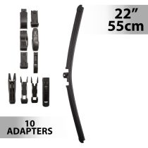 Ablaktörlő 22"/55 cm - 10 db adapterrel
