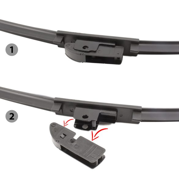 Ablaktörlő 26"/65 cm - 10 db adapterrel