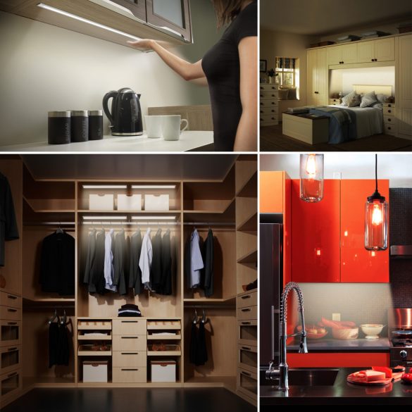 Phenom 55845 LED-es bútor világítás, szenzoros kapcsolóval, közép fehér fényű világítással, 9W