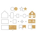 Sütikiszúró forma - 3D mézeskalács házikó 18 db-os