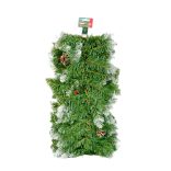 Fenyő girland - zöld, havas - 200 cm - PVC