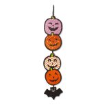 Halloween-i dekoráció - tök - akasztható - fa - 62 x 13 cm