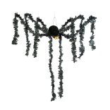 Halloween-i dekoráció - fekete pók - papír - 75 x 13 cm