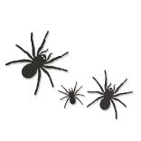 Halloween-i dekoráció - pók szett - öntapadós - fekete - 30 db / csomag