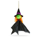 Halloween-i dekoráció - felakasztható - boszorkány - 48 x 44 cm