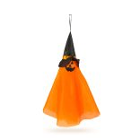 Halloween-i világító dekoráció - tök - felakasztható - RGB LED - 70 x 50 cm