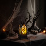 Halloween-i világító dekoráció - boszorkány - sárga LED - 17,5 x 6,3 x 6,3 cm - 3 x LR44