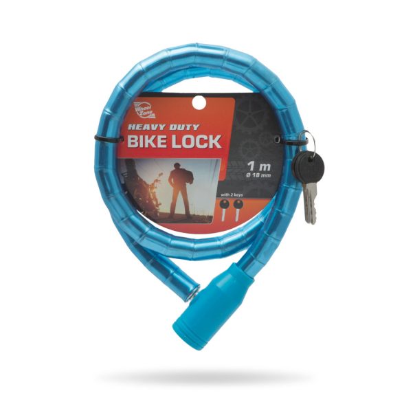 Kerékpár görgős lakat 18 mm / 100 cm kék  57078BL