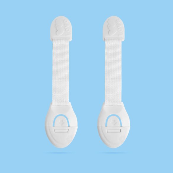 Biztonsági gyerekzár ajtóra - 21 cm - öntapadós - fehér - 2 db / csomag 57339
