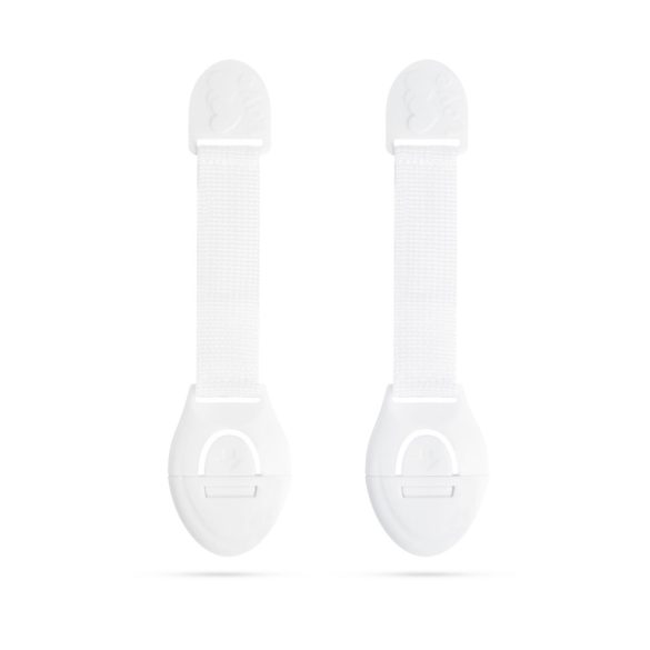 Biztonsági gyerekzár ajtóra - 21 cm - öntapadós - fehér - 2 db / csomag 57339