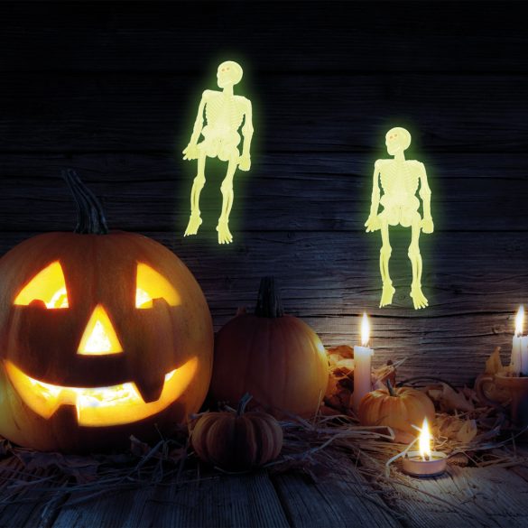 Foszforeszkáló csontváz szett - halloween-i dekoráció - 10 db / csomag 58104