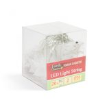 LED fényfüzér - jégkristály - 2,3 m - 20 LED - melegfehér - 3 x AA 58217