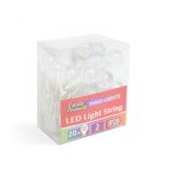 LED fényfüzér - színes gömb - 20 LED - 2,3 méter - 3 x AA 58223A