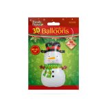 Karácsonyi lufi - alumínium fólia - hóember - 81 x 49 cm 58241B