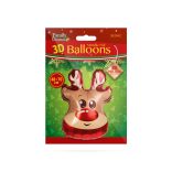 Karácsonyi lufi - alumínium fólia - rénszarvas - 70 x 48 cm 58241C
