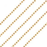 Dekor gyöngyfüzér - arany színben - 3,6 m