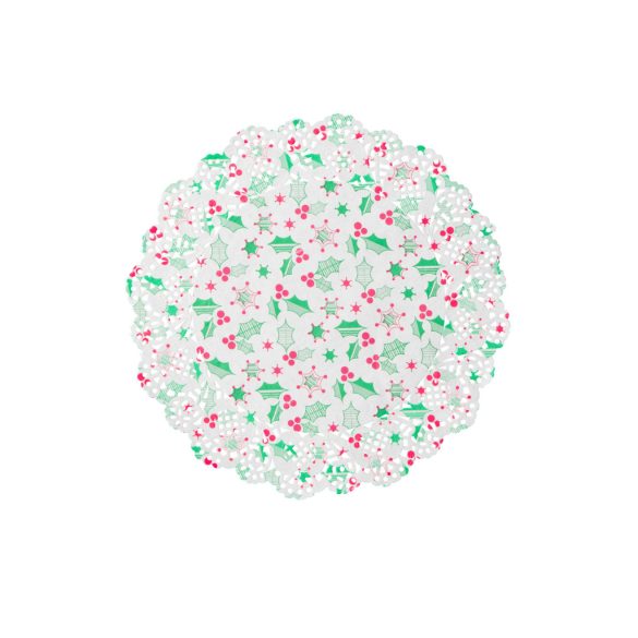 Karácsonyi, papír tányéralátét - 26,5 cm - 10 db / csomag
