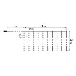 Fényfüggöny - 300 db hidegfehér microLED-del - 3 x 3 m - 230V - távirányítós