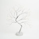 LED-es asztali fa dekoráció - melegfehér - érintőgombos, elemes