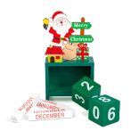 Karácsonyi naptár - MDF - 13,5 x 7 x 3,5 cm - 3 féle