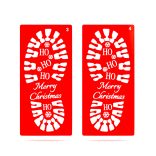 Karácsonyi dekoráció - lábnyom sablon szett - műanyag - 30,5 x 14 cm - 4 db / csomag