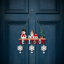   Karácsonyi dekoráció - akasztható - fa - csengettyűvel - 23 x 20 cm - 2 féle