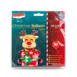 Karácsonyi lufi - rénszarvas - 60 x 65 cm