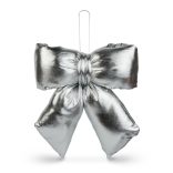 Masni dekoráció - csillogó ezüst - 21 x 19 cm