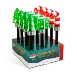 Karácsonyi szolár lámpa - LED - ajándék, fenyőfa, cukorbot - 37 x 7 x 7 cm