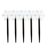 Karácsonyi lámpa - 5 LED - jégkristály - 34,5 cm - melegfehér - 3 X AA