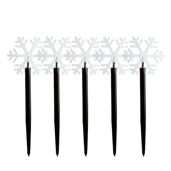 Karácsonyi lámpa - 5 LED - jégkristály - 34,5 cm - melegfehér - 3 X AA